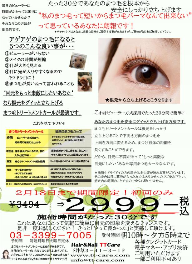 まつ毛トリートメントカール