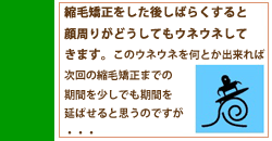 縮毛矯正のモチを良くしたい