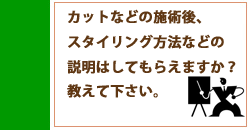 スタイリング方法などの説明はしてもらえますか？